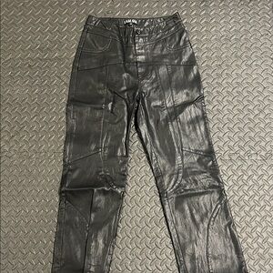 I.AM.GIA Black Leather Skinny Pants